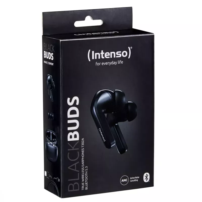 Slúchadlá Intenso čierne Buds T300A
