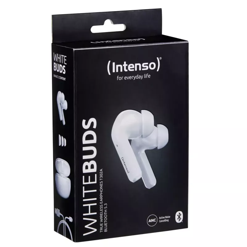 Slúchadlá Intenso biele Buds T302A