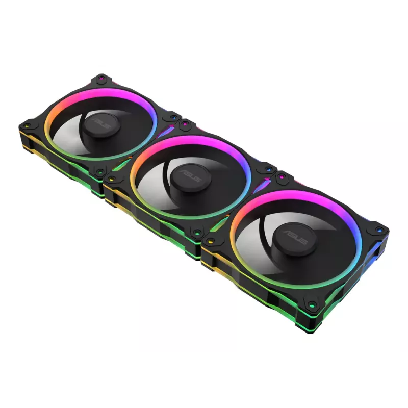 Ventilátor ASUS Prime MR120 Fan ARGB Reverse čierny 3in1 počítačová skriňa 12 cm 3 ks