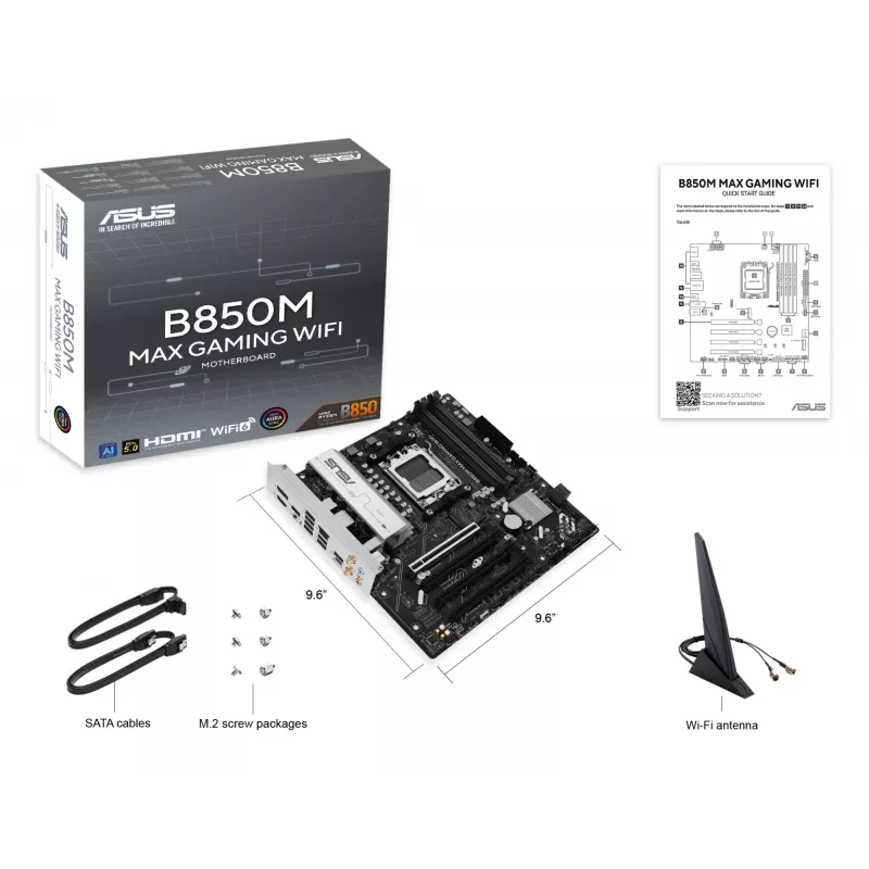 Základná doska ASUS B850M MAX GAMING WIFI AMD B850 Socket AM5 micro ATX