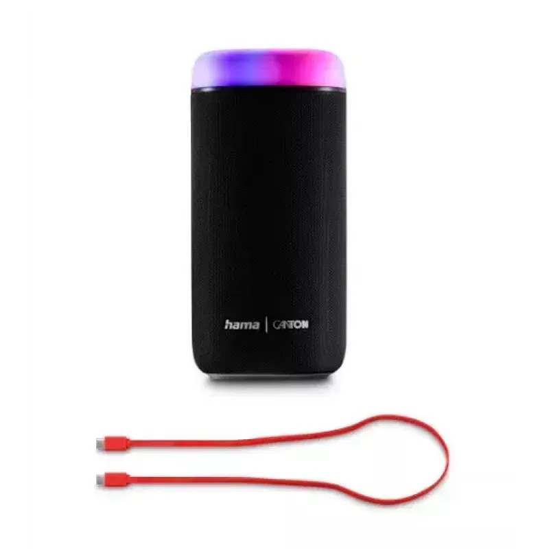 Bluetooth reproduktor CANTON Glow Pro od HAMA, čierny, 3,5 mm jack, LED svetelné efekty
