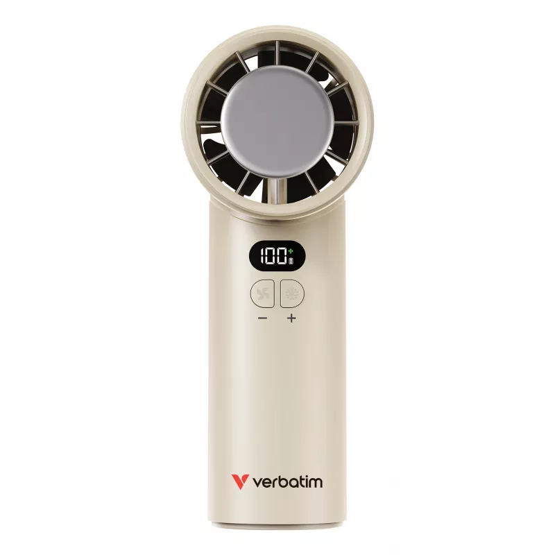 Verbatim Cool’n’Go IceTouch ručný ventilátor biely/strieborný, strieborný, biely, 1 ventilátor, ručný ventilátor, 1 kus, 8 W, Li-Ion