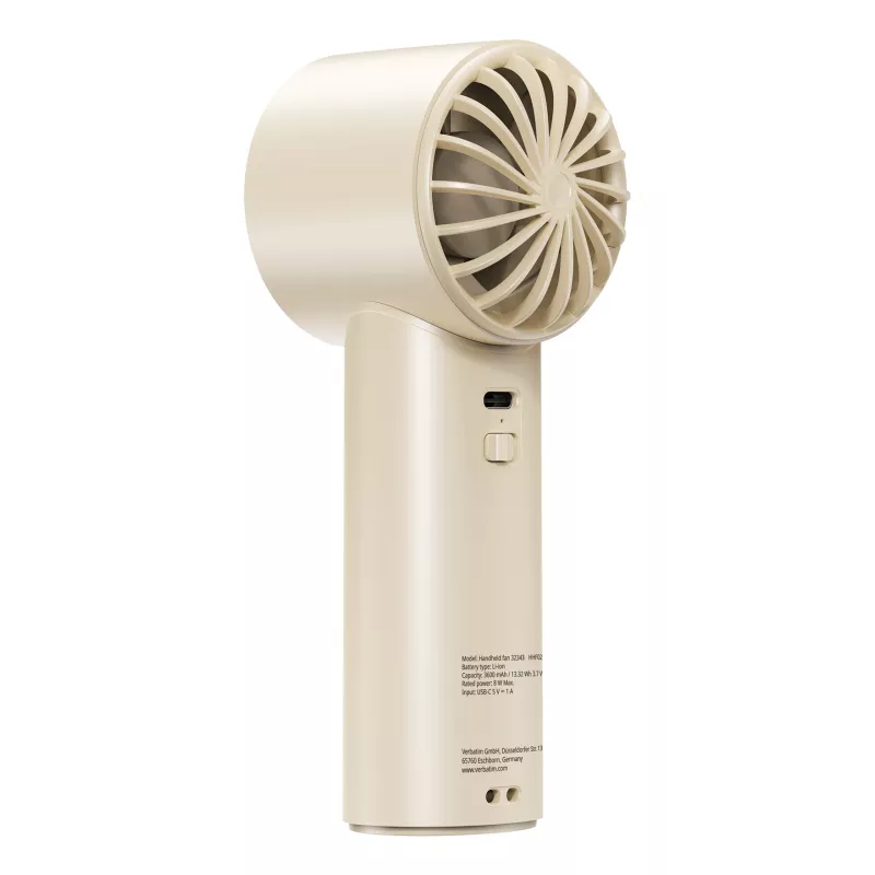 Verbatim Cool’n’Go IceTouch ručný ventilátor biely/strieborný, strieborný, biely, 1 ventilátor, ručný ventilátor, 1 kus, 8 W, Li-Ion