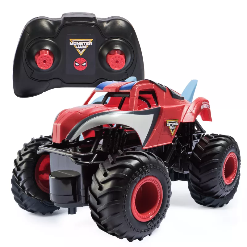 Monster Jam, Marvel The Amazing Spider-Man RC monster truck, mierka 1:24, detská hračka pre chlapcov a dievčatá od 4 rokov