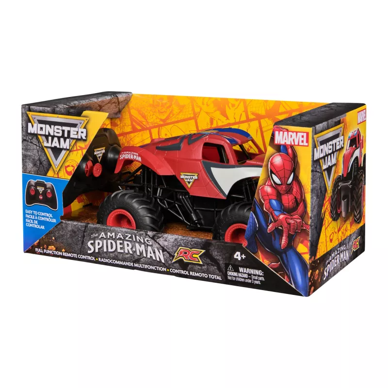 Monster Jam, Marvel The Amazing Spider-Man RC monster truck, mierka 1:24, detská hračka pre chlapcov a dievčatá od 4 rokov