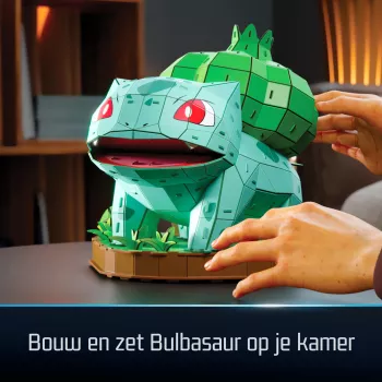 4D Build, Pokémon Bulbasaur 3D stavebnica, Pokémon figúrka, kolekcia Kanto prvý partner, dekorácia na stôl, 195 dielov, od 12 rokov
