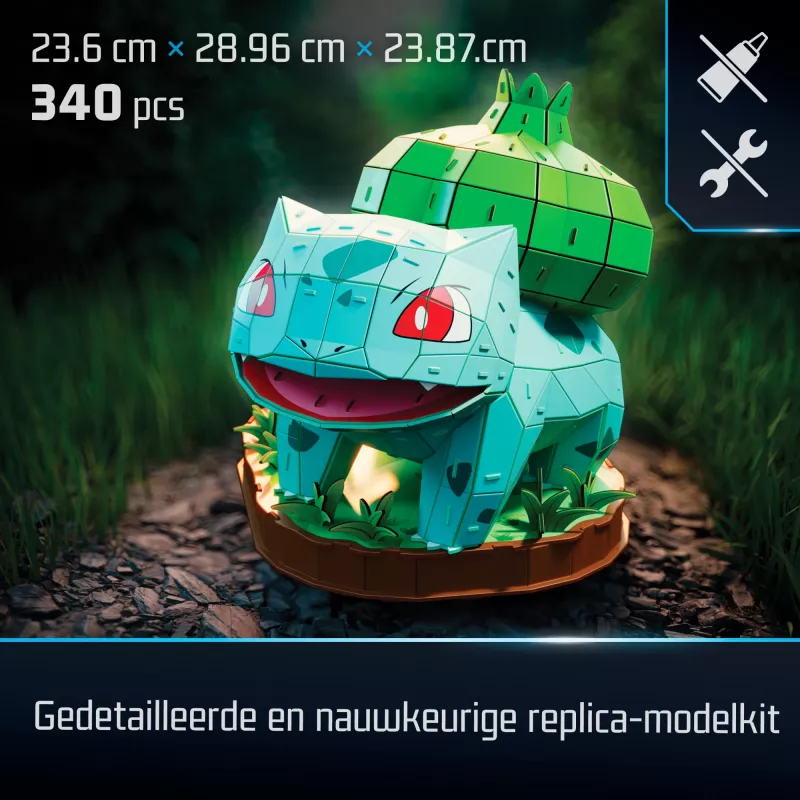 Spin Master 4D Build Pokémon Bulbasaur 3D modelárska stavebnica 6075062, od 12 rokov