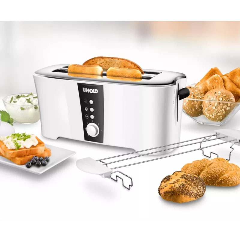 Hriankovač Unold Design Dual 4 plátky 1350 W čierny biely