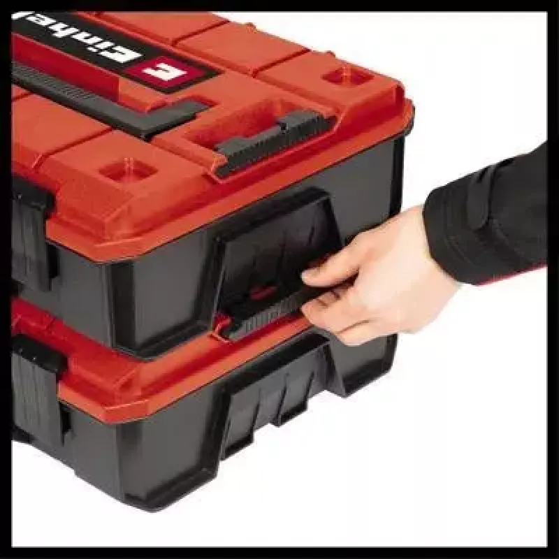 Kazeta na drobné diely Einhell E-Case S-F polypropylén čierna červená 42x28x9,5 cm