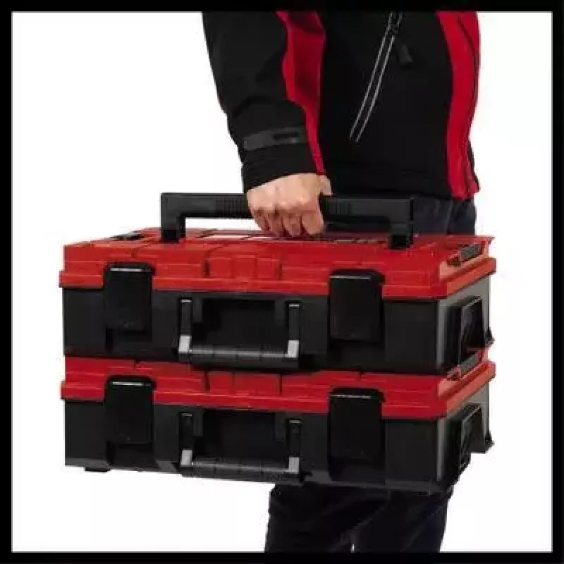 Kazeta na drobné diely Einhell E-Case S-F polypropylén čierna červená 42x28x9,5 cm