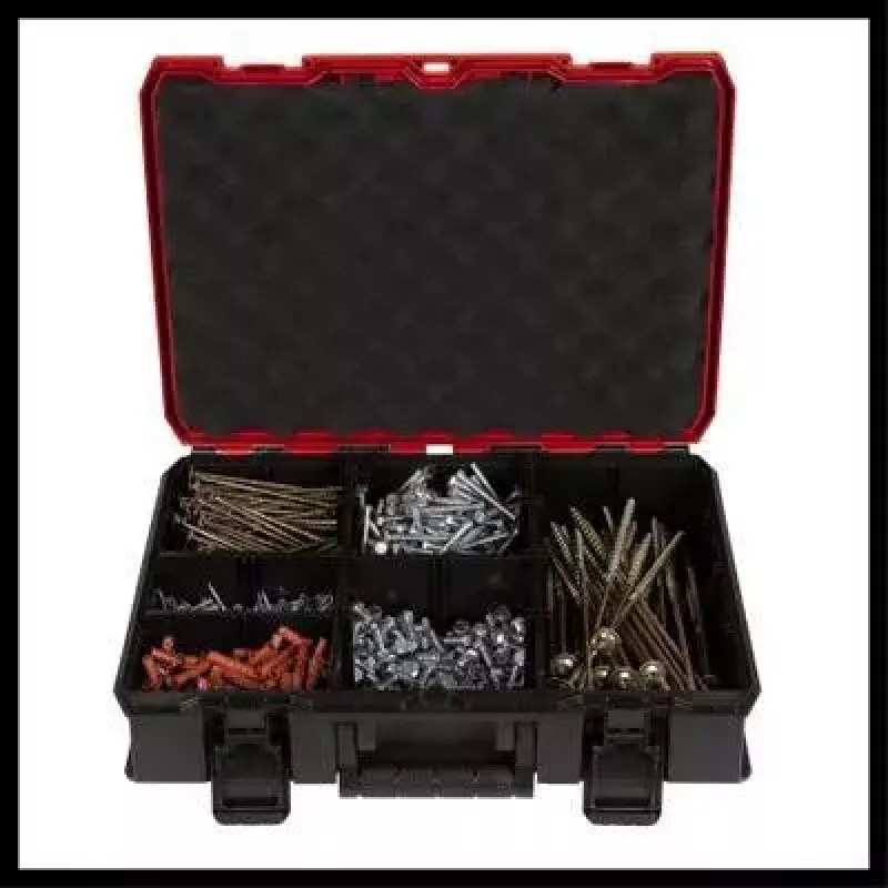 Kazeta na drobné diely Einhell E-Case S-F polypropylén čierna červená 42x28x9,5 cm