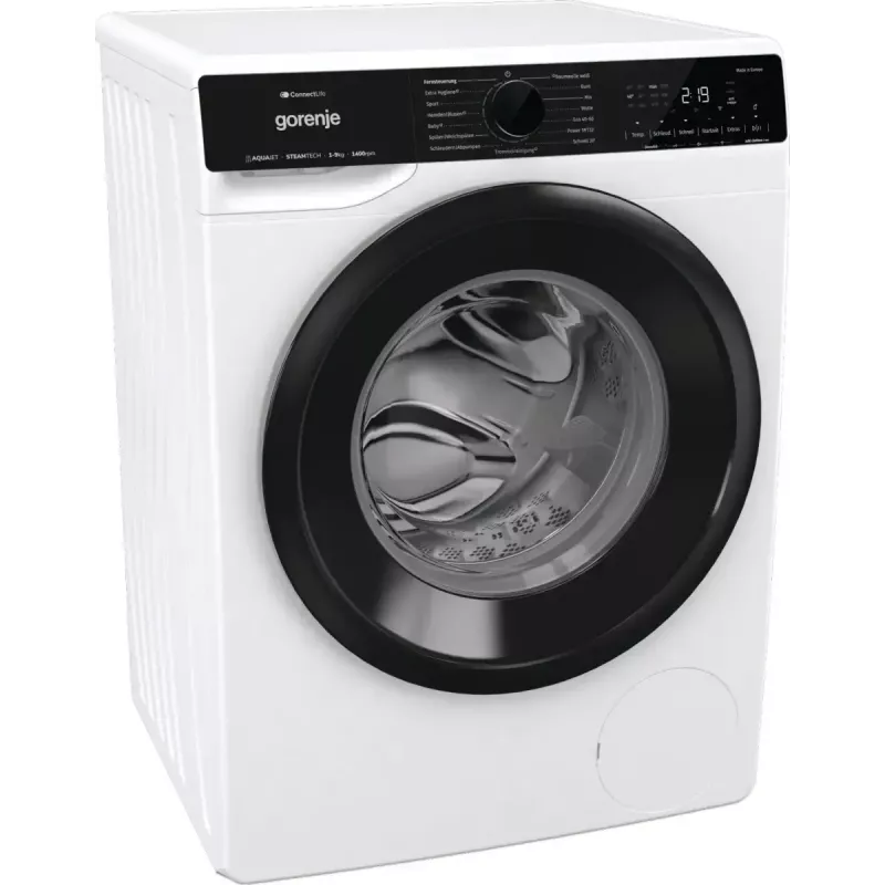 Gorenje WPNA94A1TS práčka s predným plnením 9 kg, 1400 ot./min., ConnectLife Wi-Fi, biela/čierna