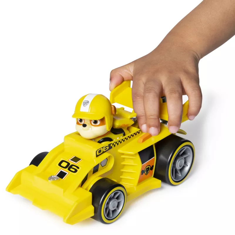 PAW Patrol , Ready, Race, Rescue Rubble’s Race & Go Deluxe vozidlo so zvukom, pre deti od 3 rokov
