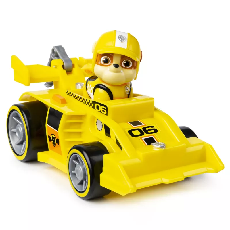 PAW Patrol , Ready, Race, Rescue Rubble’s Race & Go Deluxe vozidlo so zvukom, pre deti od 3 rokov