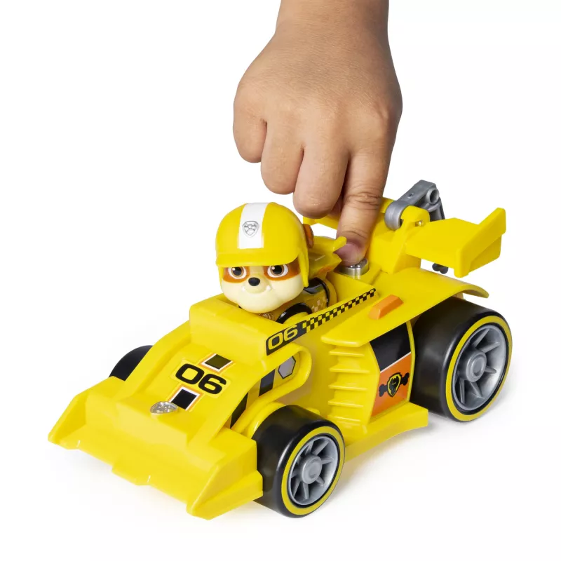 PAW Patrol , Ready, Race, Rescue Rubble’s Race & Go Deluxe vozidlo so zvukom, pre deti od 3 rokov
