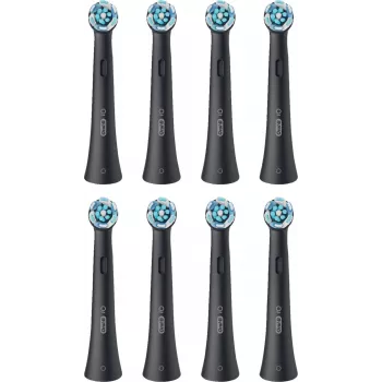 Oral-B iO Ultimate Clean náhradné hlavice kefiek — balenie 8 ks, čierna, pre vynikajúce odstránenie zubného povlaku