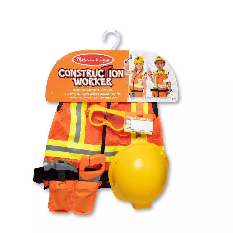 Melissa & Doug kostým stavebného robotníka set na hranie rolí (6 ks)