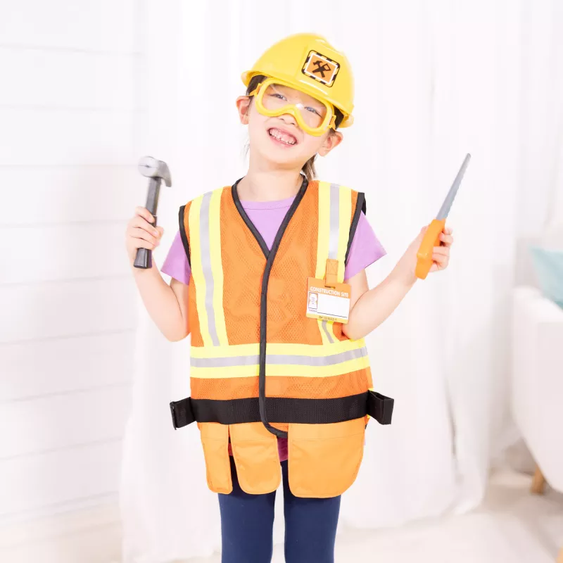 Melissa & Doug kostým stavebného robotníka set na hranie rolí (6 ks)