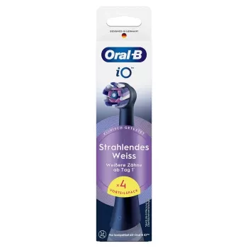 Oral-B iO Radiant White náhradné hlavice kefky, balenie 4 ks, čierna