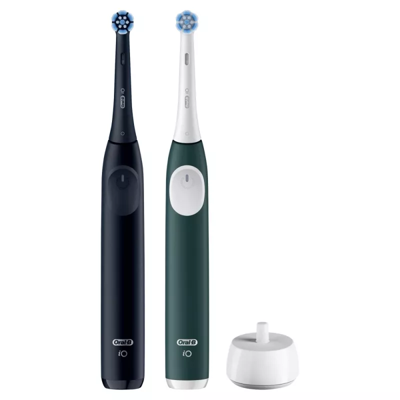 Elektrická zubná kefka BRAUN Oral‑B iO Series 2 Duo čierna/zelená, nabíjateľná, model 62418