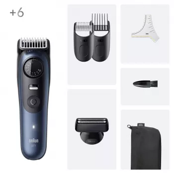 Braun BeardTrimmer 7 BT7520 batéria 40 2 cm mokré & suché čierna, modrá