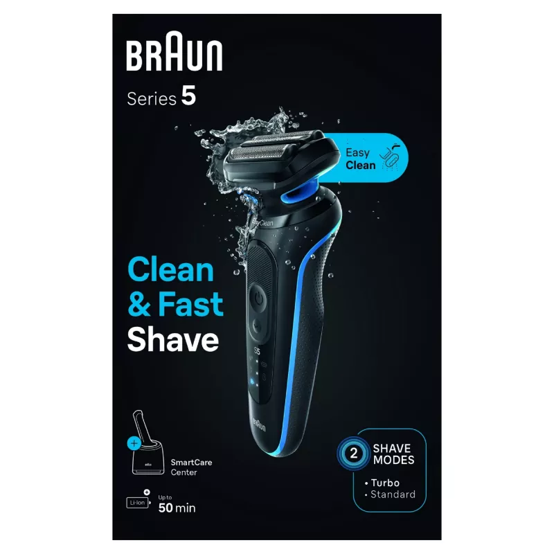 Braun Series 5 52-B7000cc fóliový holiaci strojček strihač čierna batéria lítium-iónová