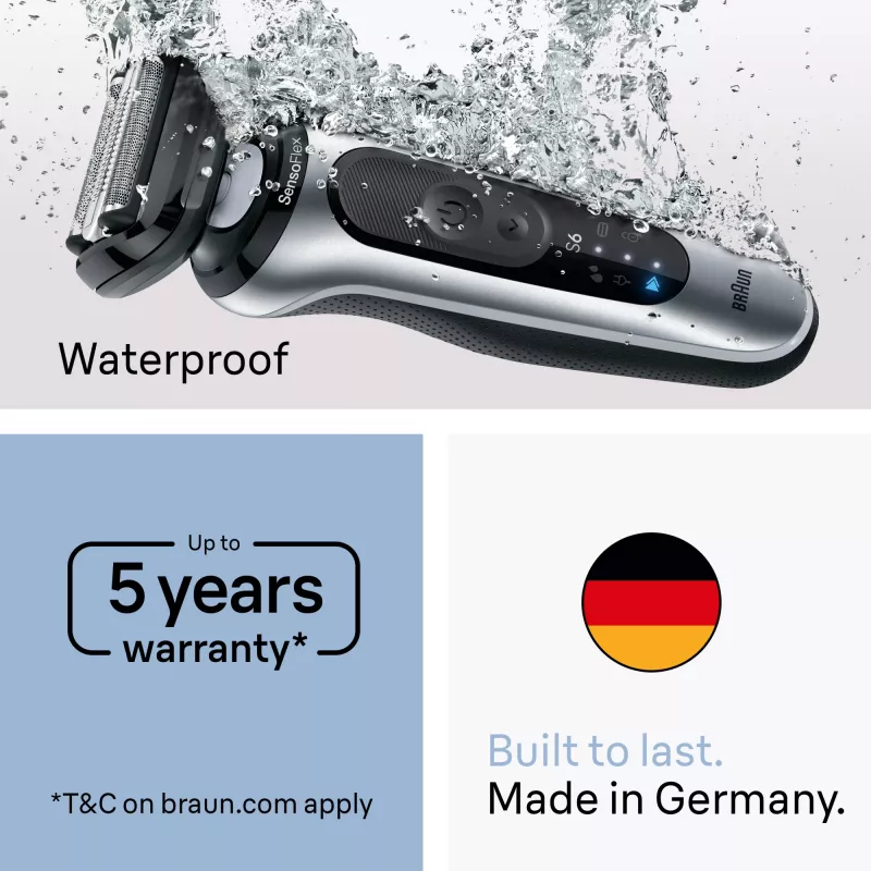 Elektrický holiaci strojček BRAUN Series 6 62-B1200S mokré & suché s integrovaným strihačom brady