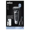 Braun Series 6 62-S7650cc strieborná - fóliový holiaci strojček s Li-Ion batériou