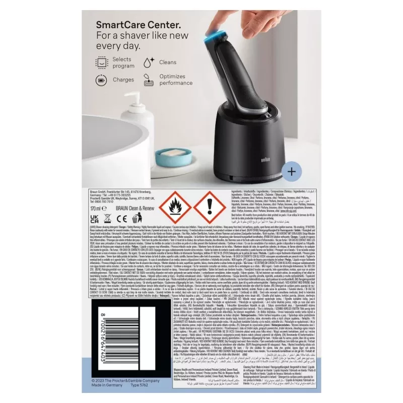 Braun Series 6 62-S7650cc strieborná - fóliový holiaci strojček s Li-Ion batériou