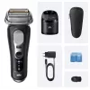 Fóliový holiaci strojček Braun Series 9 Pro+ 9660CC čierna strieborná nehrdzavejúca oceľ