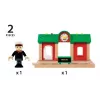 Modelová železnica Record & Play Station od Ravensburger – BRIO, 3-dielna, AA batéria, čierna/zelená/červená