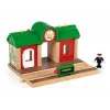 Modelová železnica Record & Play Station od Ravensburger – BRIO, 3-dielna, AA batéria, čierna/zelená/červená