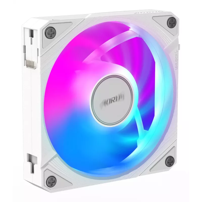 Ventilátor do skrinky Gigabyte AORUS EZ CHAIN FAN 120 ICE, 120 mm, biely, GP-ECFAN1201 ICE