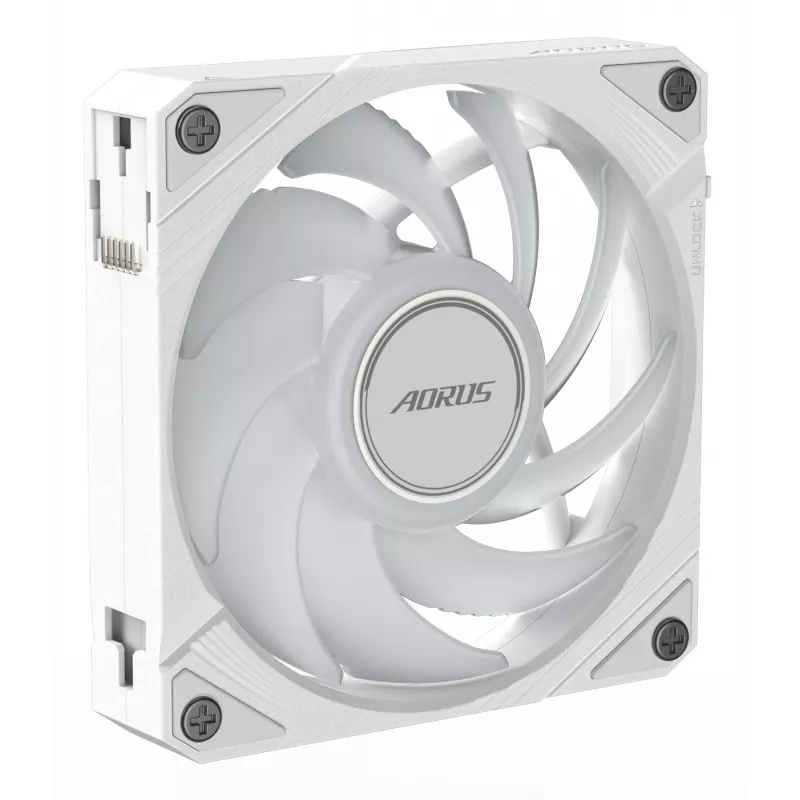 Ventilátor do skrinky Gigabyte AORUS EZ CHAIN FAN 120 ICE, 120 mm, biely, GP-ECFAN1201 ICE