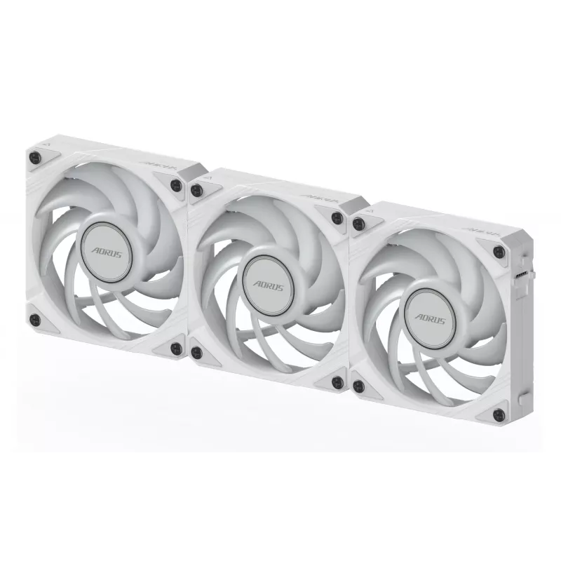 Ventilátory do skrinky Gigabyte AORUS EZ CHAIN FAN 120 ICE, 3 ks, 120 mm, biele, GP-ECFAN1203 ICE