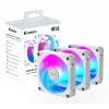 Ventilátory do skrinky Gigabyte AORUS EZ CHAIN FAN 120 ICE, 3 ks, 120 mm, biele, GP-ECFAN1203 ICE