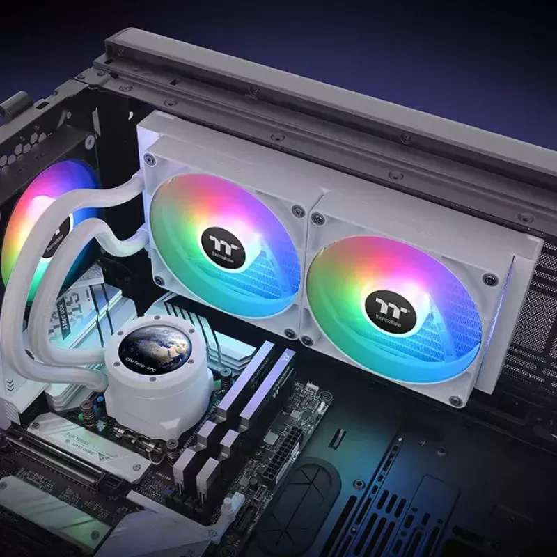 Thermaltake TH280 V2 Ultra ARGB Sync Snow Edition kompletné vodné chladenie procesora, 3,02 mmH2O, biele