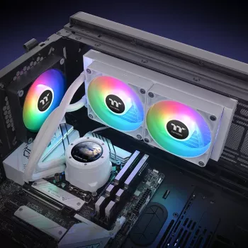 THERMALTAKE vodné chladenie – TH240 V2 Ultra ARGB Sync All-In-One kvapalinový chladič – White Edition