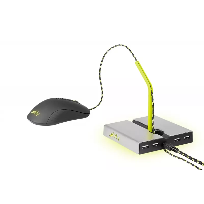 Xtrfy B1 Mouse Bungee LED držiak myši so 4-portovým rozbočovačom USB 2.0