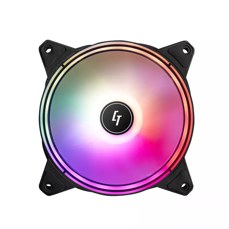 Chladiaci systém do počítača Chieftec NF-1225RGB ventilátor do počítačovej skrine 12 cm čierny 1 ks