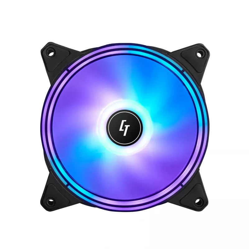 Chladiaci systém do počítača Chieftec NF-1225RGB ventilátor do počítačovej skrine 12 cm čierny 1 ks