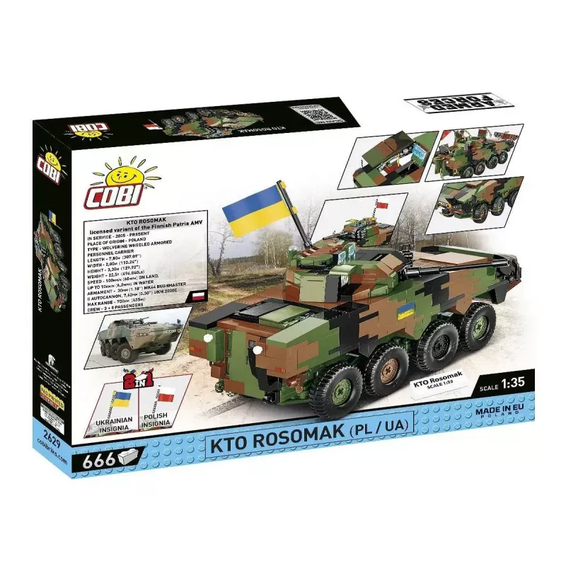 Stavebnica Cobi Armed Forces KTO Rosomak 2-in-1 (COBI-2629)