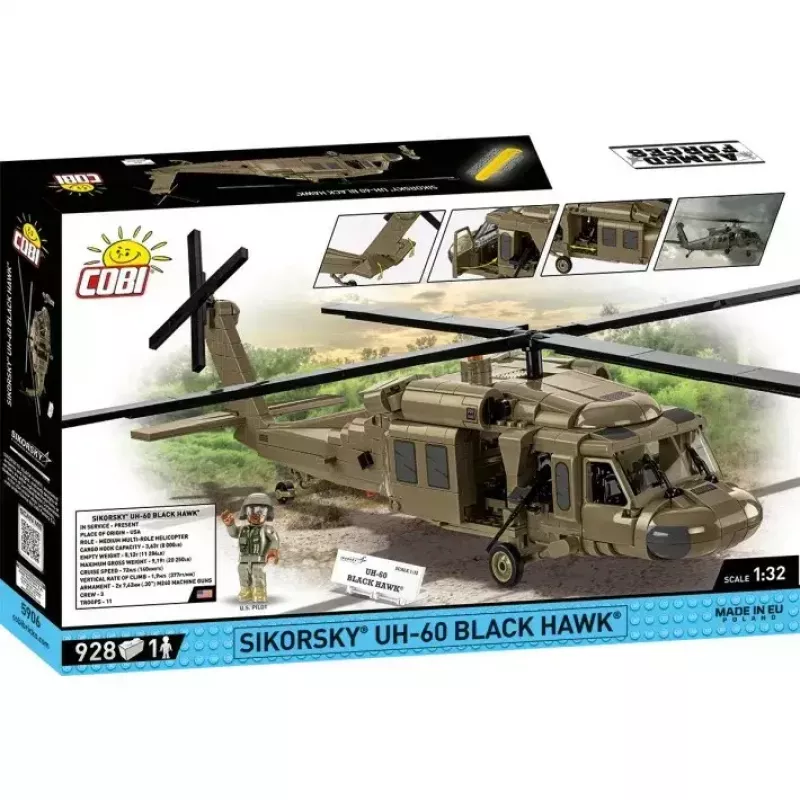Stavebnica Cobi Sikorsky UH-60 Black Hawk 928 kociek, model COBI-5906