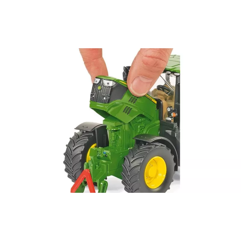 Siku John Deere 6210R, model traktora, 3 roky, kov, plast, čierna, zelená
