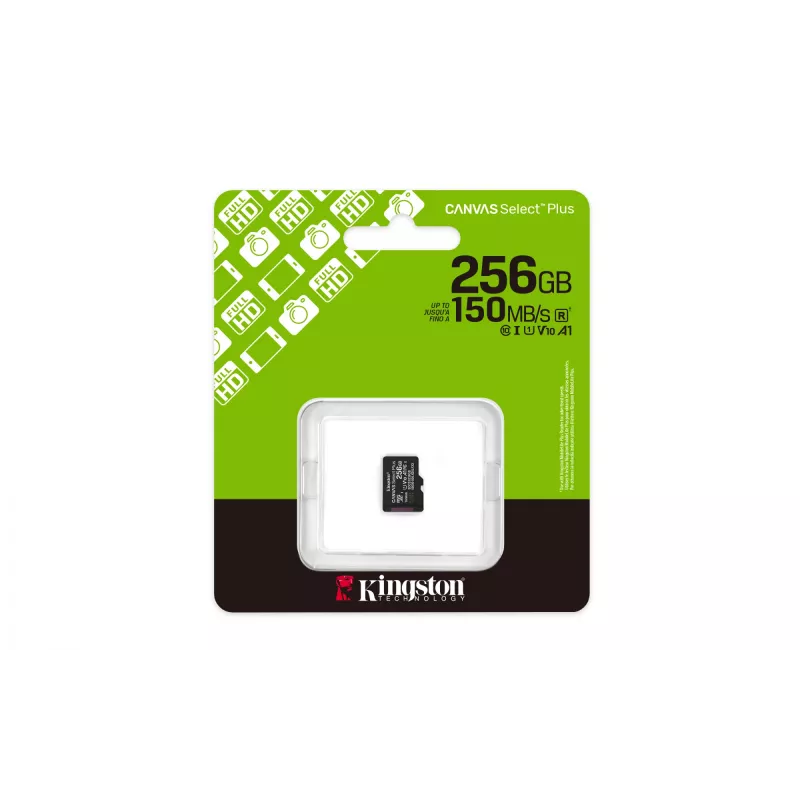 Kingston Technology 256GB micSDXC Canvas Select Plus Gen3 150R A1 samostatné balenie bez ADP