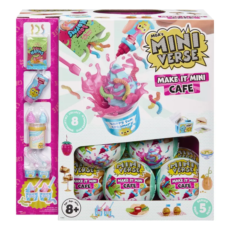 Miniverse Make It Mini Foods: Café v PDQ Séria 5 (Wave A), 8 rokov, viacfarebná, plast
