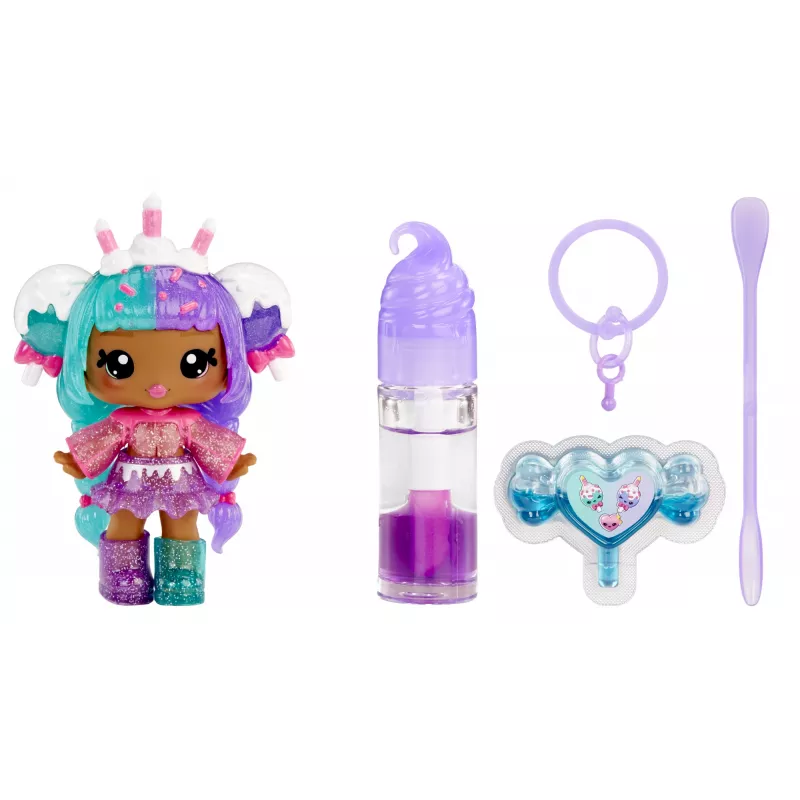 MGA Entertainment Yummiland Mystery Lip Gloss bábika - Carly Cakepop