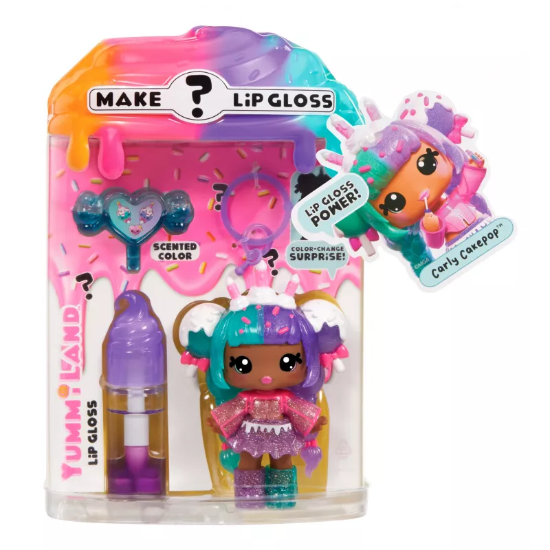 MGA Entertainment Yummiland Mystery Lip Gloss bábika - Carly Cakepop