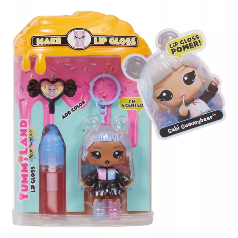 MGA Entertainment Yummiland Lip Gloss bábika Sour Sweeties - Gabi Gummybear