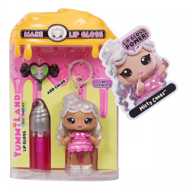 MGA Entertainment Yummiland Lip Gloss bábika Sour Sweeties - Misty Cakes